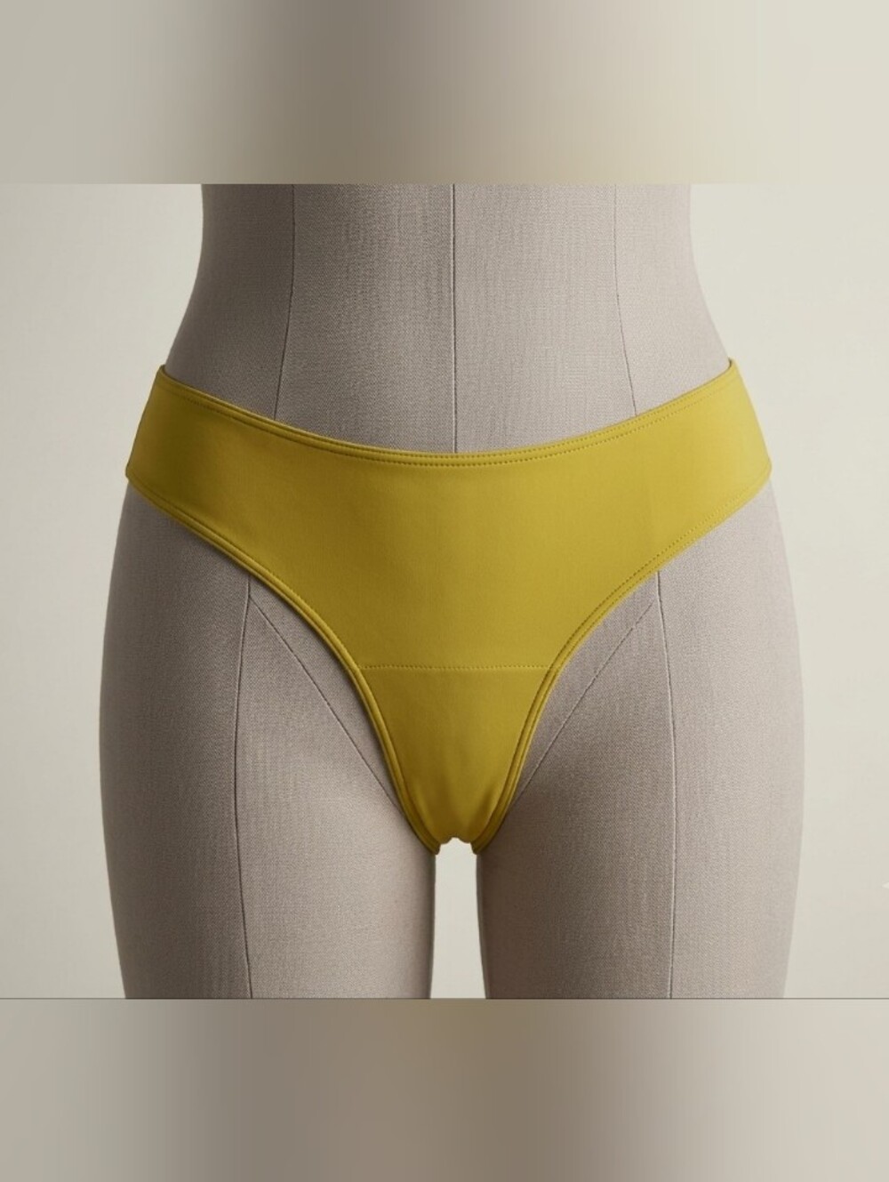 PINK Victoria's Secret Yellow Thong Period Panty, Size M